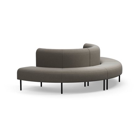 Sofa VARIETY, außen halbrund, Stoff Pod CS, taupe