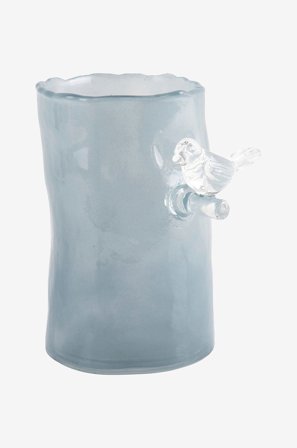 Present Time - Vase Bird On Branch Small - Blå - Urtepotteskjulere & vaser - Fra Homeroom