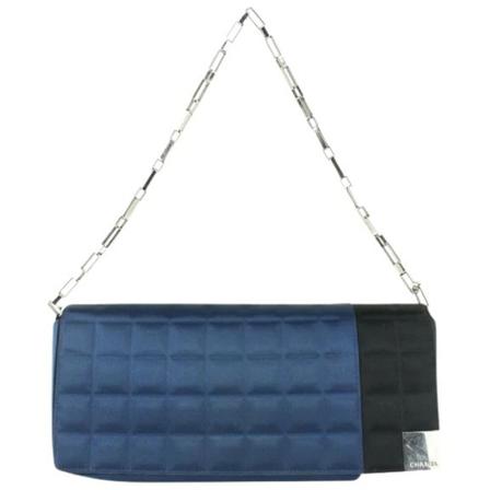 Chanel Vintage Pre-owned Læder chanel-tasker Blå, Dame Vintage Tasker, Størrelse: ONE Size