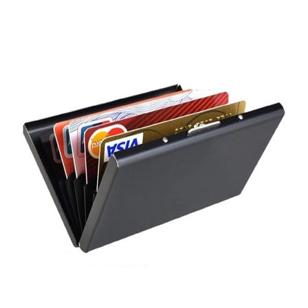 Kortholder i rustfrit stål - Svart