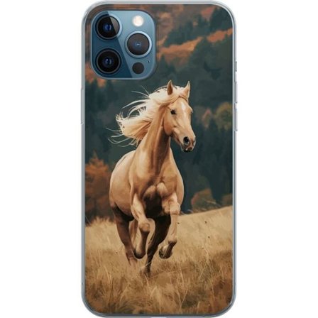 Kompatibel Mobilcover til Apple Apple iPhone 12 Pro Imponerende hest der galopperer gennem efterårsmiljøet med varme farver og en dyb følelse af na