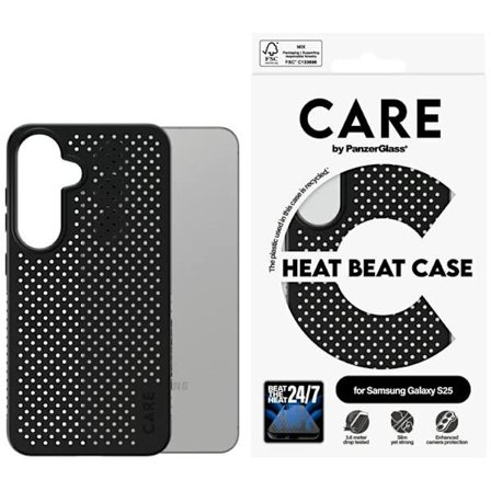 CARE By PanzerGlass Mobilskal till Galaxy S25 Heat Beat - Svart