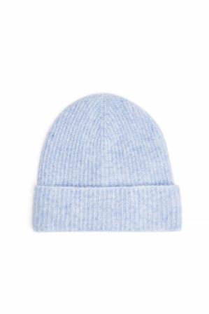 NA-KD Accessories Bonnet en maille de laine mélangée - Qualité premium - Bleu - One Size