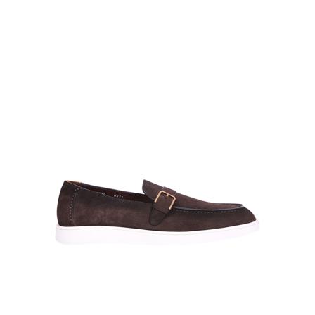 Santoni, Suede loafers Bruin, Heren, Maat:41 EU