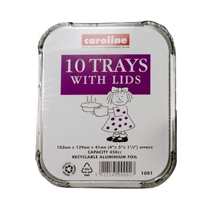 Caroline matbehållare (10-pack) One Size Silver