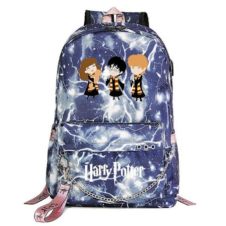 Harry Potter Ryggsäck för tonåringar - Unisex skolreseväska med tecknad design, stor kapacitet - Fashionabla studenters casual Mochilas hög kvalitet