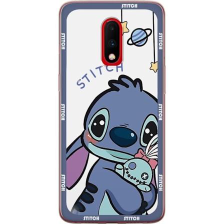 OnePlus 7 Genomskinligt Skal Stitch rymden