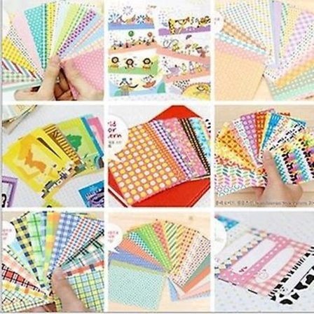 140 kpl kalvosarja värikkäitä kalvotarrakuvia Kehystarra Värikäs minikalvotarra Värikäs paperikehys Fujifilm Mini 9/8/7s/70/26/50s/