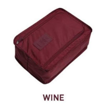 Rejsesko Organizer Taske Praktisk Nylon Vandtæt Bagage Wine red