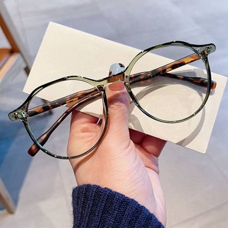 Anti-Blue Light Glasögon Överdimensionerade glasögon GRÖN