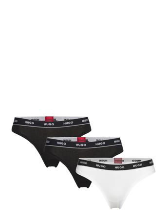Triplet Thong Stripe Stringtruse Undertøy Hvit HUGO*Betinget Tilbud
