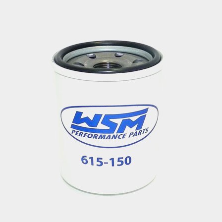 WSM Oljefilter 615-150 Performance Parts för motorer, högkvalitativ reservdel i vit metall för optimalt skydd.