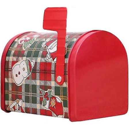 Julepostkasse, Postkasse af Tin, Postkasse, Kagedåser, Opbevaringskasser, Med Låg