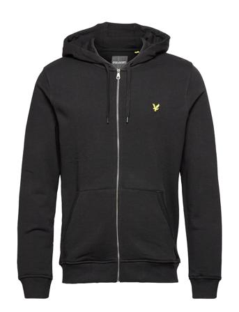 Zip Through Hoodie Hettegenser Genser Svart Lyle & Scott