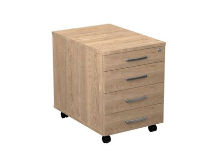 DENORD DESIGN Hurts mobil 4 lådig, djup 600mm ek - Lyreco - Kontorsmöbler och inredning - Bord och hurtsar - Hurtsar