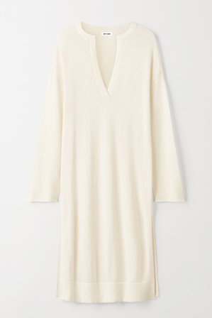 Soft Goat - Knit Kaftan - Kleid aus Kaschmir - S - Ivory