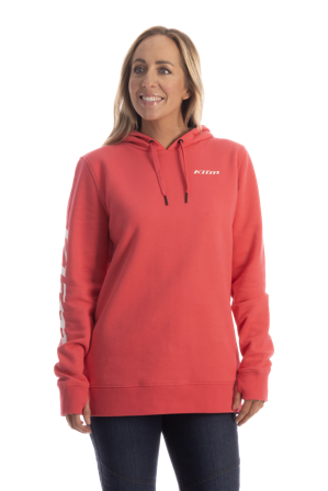 Motorhoodie Dames Klim Mariposa Wit/Rood S