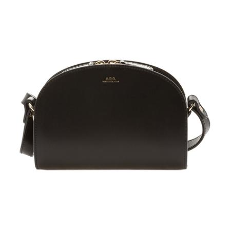 A.p.c., Demi-Lune Mini Crossbody Bag Zwart, Dames, Maat:ONE Size