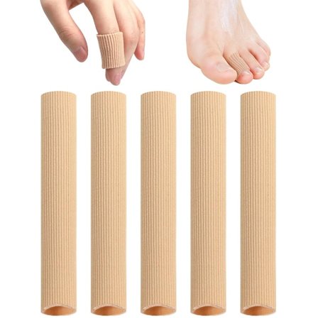 5 stk - fingerbeskyttere - tåbeskyttere - fotbeskyttere mot hard hud - m/ silikonfôr - anti