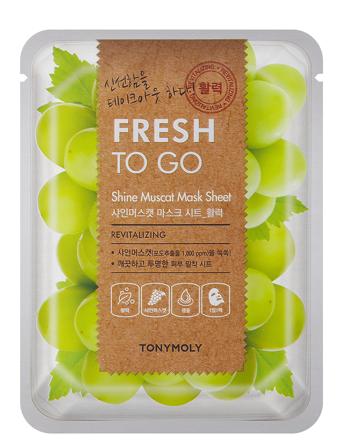 Tonymoly Fresh To Go Shine Muscat Mask Sheet Beauty WOMEN Skin Care Face Face Masks Sheet Mask Nude Tonymoly*Betinget Tilbud