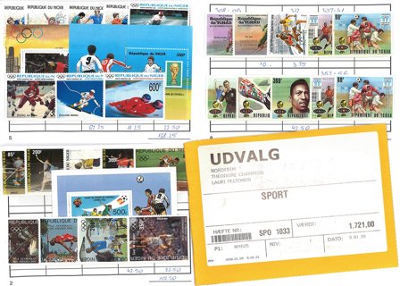 Hele verden - Udvalgshæfte med 160 forskellige frimærker - Postfrisk