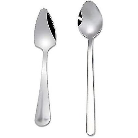 Frugt Ske Grapefrugt Ske Rustfrit Stål Dessert Ske Skraber Takket Kant 2 stk