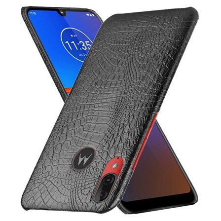 Croco Motorola Moto E6 Plus skal - Svart