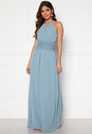 VILA Milina Maxi Dress Ashley Blue Klær