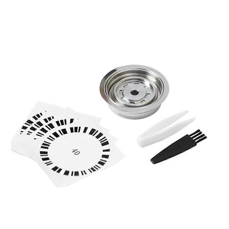 Genanvendelig kapseladapter 40 ml til Vertuoline Vertuo Next Pop-maskine, kompatibel med Nespresso-kaffe