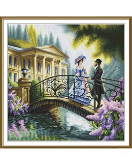 Broderikit Tavla Mötet på bron