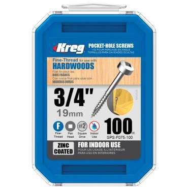 Kreg SPS-F075-100 Skruv 19 mm 100-pack, Infästning