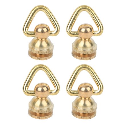 4 stk. Metallring Skrue Rundt Hode Pigger Nagler Rivet Spiker DIY Lær Håndverk Maskinvare Tilbehør Messing