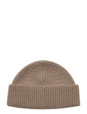 Slhsimon Merino Wool Sailor Rib Beanie B Accessories Headwear Beanies Beige Selected Homme*Betinget Tilbud