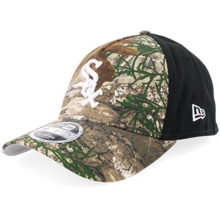 New Era - MLB Camo flexfit Keps - Chicago White Sox 39THIRTY Poly Real Tree/Black A-Frame Flexfit @ Hatstore