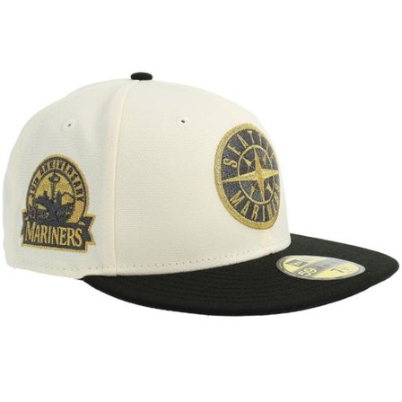 New Era - MLB Svart fitted Keps - Hatstore Exclusive x Seattle Mariners 59FIFTY 30th Anniversary Chrome/Black Fitted @ Hatstore