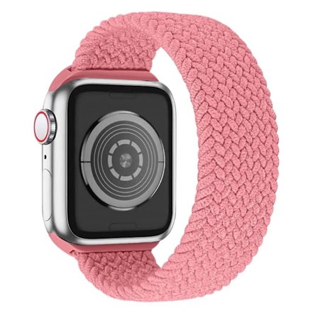 Apple Watch (45 mm) elastiskt klockarmband - Rosa / Storlek: Xl