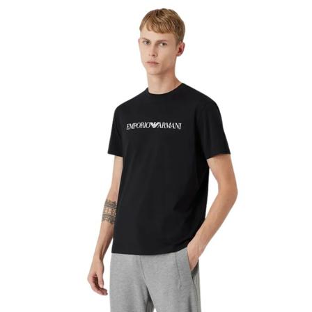 Emporio Armani T-Shirts , Blauw , Heren , Maat: S