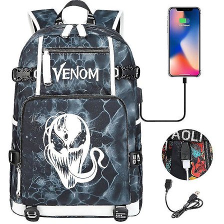 Venom Fashion Tryckt Usb Ungdom Skolväska (2-116)