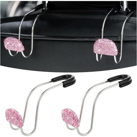 Pieces Bling Autokoukut, Monitoimiset Bling Ruostumattomat Yleismalliset Auton Istuinkoukut, Auton Takapenkin Järjestäjä Käsilaukun Pidike Koukku (