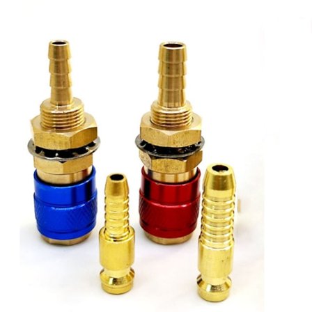 M8 svejsemaskine vandrør hurtigkobling vandkølet svejsepistol kølevandstank stik gas-vand hurtigkobling (rød + blå)