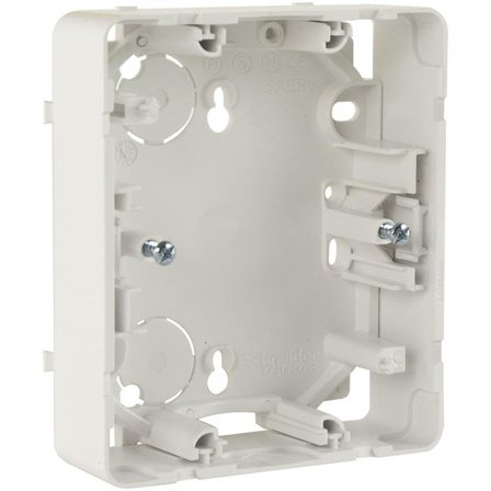 Schneider Electric Exxact Förhöjningsram för infällda vägguttag, vit, 2 fack, Strömbrytare & vägguttag