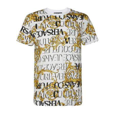 Versace Jeans Couture T-Shirts , Wit , Heren , Maat: XL