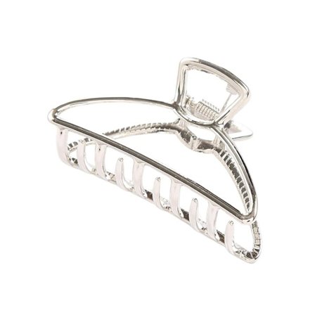 1 pakke med hårklokker, damemote ensfarget metall hårklokker (sølv)