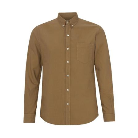 Colorful Standard, Organic Button Down Shirt Bruin, Heren, Maat:M