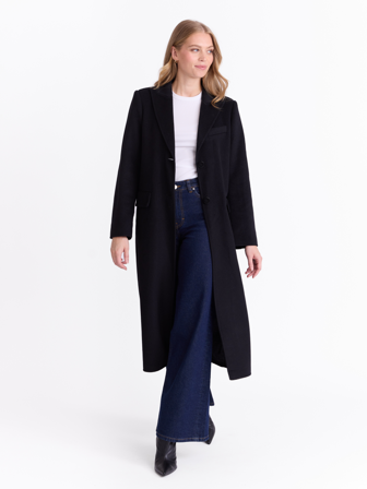 MATCH - Fairuza kåpe - Donna - Str. 34 - Dame - Jakker & Kåper - Svart - 50% ull-resirkulert,45% Polyester - resirkulert, 5% andre fibre