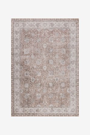KM Home - Vaskbart tæppe Dolce - Beige - Fladvævede tæpper - 240X340 - Fra Homeroom
