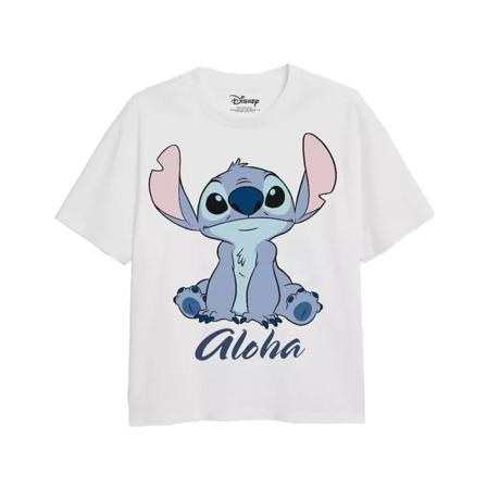 Lilo & Stitch Tyttöjen Aloha T-paita 9-10 vuotta Valkoinen - Perfet White 9-10 Years