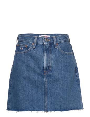Mom Mid Skirt Bg4032 Kort Skjørt Blå Tommy Jeans*Betinget Tilbud
