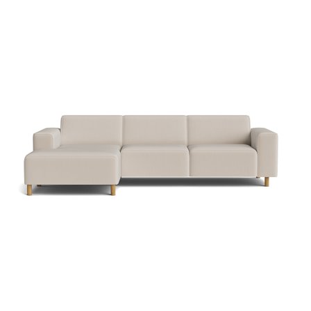 Seam chaiselong sofa, venstrevendt - Lisboa Beige - 280x150x78 - Sofa, chaiselong