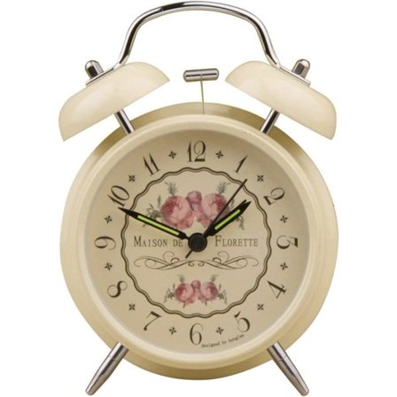 Tyst morgon väckarklocka, vintage retro väckarklocka natt